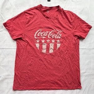 Old Navy red Coca-Cola logo graphic print short sleeve t shirt men’s XXL